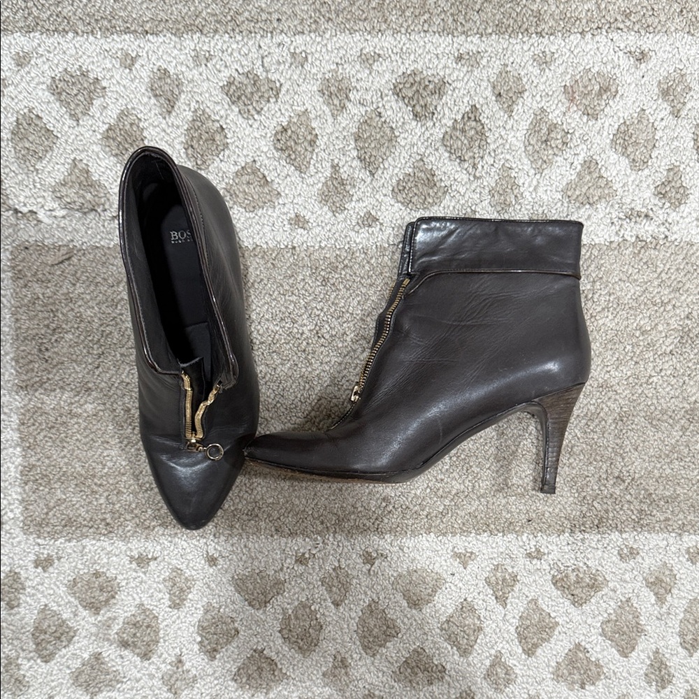 Boss Women's Dark Brown Heeled Boots